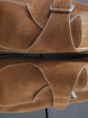 Gravati Certo Brown Suede Single Buckle Monk Strap Shoes